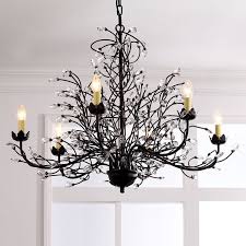 Buy American Country Style Iron Crystal Paint Light Black Antique Chandelier Without Lampshade Adjustable Black Chandelier Antique Chandelier Chandelier Style