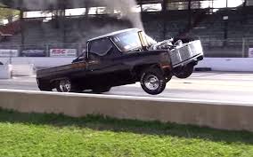 crazy cummins powered chevy c10 drag truck chevytv crazy cummins powered chevy c10 drag