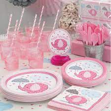 Pink Elephant Baby Shower Plastic Party Tablecloth 84 X 54in Walmart Com In 2022 Pink Elephants Baby Shower Elephant Baby Shower Decorations Elephant Baby Shower Theme