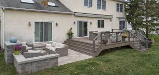 It typically sits at grade but can be raised if your property is on a slope. Deck Patio Combination Contractor In Lancaster Pa Stump S Quality Decks Porches
