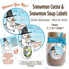 Ich verstand den lehrer nicht und fragte. Schneemann Kakao Suppe Etiketten Kreise Gedicht Weihnachten Etsy