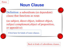 Jan 21, 2020 · other noun clause starters do serve grammatical roles within the clause. Noun Clause As Direct Object