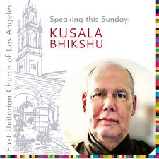 Our speaker this Sunday is Kusala Bhikshu! His talk is titled "Karma is Our  Friend." Join us at 11am PT! ☸️ About the talk: Skillful thought, speech  and action is a refuge