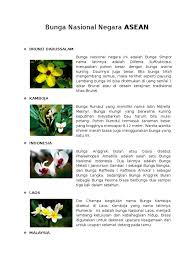 Lima helai dari bunga raya ini mempresentasikan 5 prinsip kekuatan nasional. Bunga Nasional Negara Asean