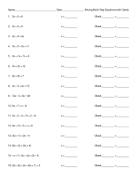 Solving Multistep Equations With Candy Docx Solving Multi Step Equations Multi Step Equations Solving Linear Equations