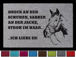 Fussmatte Eingang Dreck An Den Schuhen Pferd Reiten Geschenk Spruch