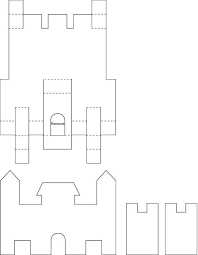 This is the shape that's going to be displayed when you open up the card. Pattern Castle 08 Pop Up Card Templates Free Printable Crafts Castle Template