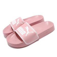 details about puma leadcat jr bridal rose pink white kid junior women sandals slides 369078 05