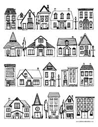 Plus, it's an easy way to celebrate each season or special holidays. Houses Coloring Page Dabbles Babbles