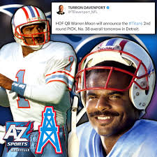 Warren Moon will announce the #Titans 2nd round pick tomorrow! 🔥 #Oilers  #TitanUp