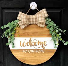 Maybe you would like to learn more about one of these? Creating A Diy Wood Round Welcome Sign Cricut