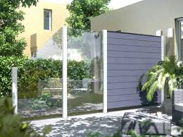 System Glas Und Wpc Zaunanlage 4 Zaun Glaszaun Zaun Glas