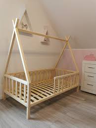 Sind sie als käufer mit der versendungsdauer des gewählten produktes im entspricht die bett 90x200 mit rausfallschutz der qualität, die ich als kunde für diesen preis erwarte? Kinderbett Tipi Tipibett Natur Hausbett Rausfallschutz Lattenrost Kinderhaus Ebay
