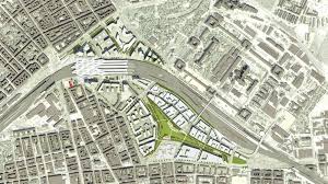 New Central Railway Station In Vienna Belvedere District Site Map Railway Station Architecture Site Plan
