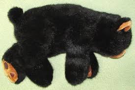 Big Black Bear Stuffed Animal 19 Black Bear Realistic Plush Chinda Gift Stuffed Animal Vinyl Tan Paws Lovey Chindagift Plush Stuffed Animals Black Bear Collectable Plush
