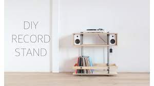 The Record Stand That I Build For My Very First Personal Record Player Record Stand Record Player Stand Living Room Wood