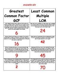 Greatest Common Factor Gcf And Least Common Multiple Lc Common Multiples Common Factors Least Common Multiple