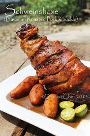 Schweinshaxe Recipe Crispy Roasted Pork Knuckle Or Ham Hock Step By Step Pictorial Recipe Schweinshaxe Recipe Pork Knuckle Pork Hock