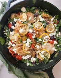 Arrange asparagus in the center of the pan. Skillet Mediterranean Chicken Heart Healthy Greek