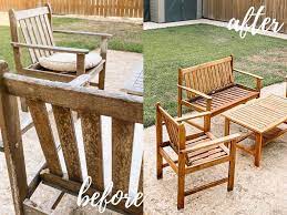 How To Refinish Your Patio Furniture For Under 30 Refinishing Outdoor Furniture Patio Furniture Makeover Patio