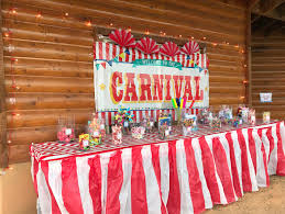 Elcoho 5 pack carnival table skirt red and white striped table skirt fits rectangle or round tables party theme tables for circus theme party decorations 4.2 out of 5 stars 46 $25.99 $ 25. Carnival Theme Family Reunion Parties With A Cause