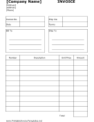 printable invoice templates