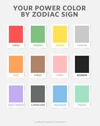 These include, seaweed green, sea glass blues, sandy whites, sky blue, and white/gray clouds. The Best Color For Every Zodiac Sign Apartment Therapy