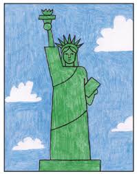 Draw a straight horizon line. Draw An Easy Statue Of Liberty Art Projects For Kids