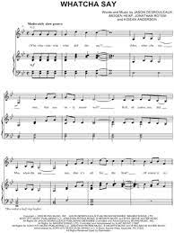 Jason Derulo Whatcha Say Sheet Music In G Minor Transposable Download Print Sku Mn0080502