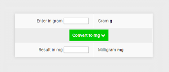 from g to mg gram to milligram conversion electronic bubble