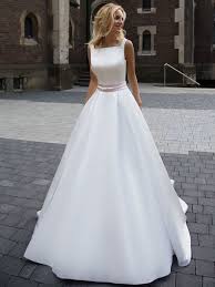 Fashion Simple Wedding Dresses Beautiful A Line Square Satin Ivory Bridal Gown Jkw066 Princess Wedding Dresses Wedding Dresses Satin Ivory Bridal Gown
