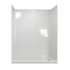 Ella Standard Package 60 In X 31 In X 79 5 In 5 Piece Low Threshold Shower Stall In White Right Drain 6030sh5prwhstd The Home Depot Shower Stall Bathroom Shower Kits Shower Panels