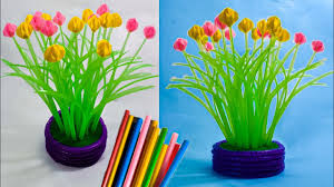 Sebuah cangkir yang biasa dipakai bisa 4. Cara Membuat Bunga Hiasan Meja Tamu Dari Sedotan Kreatif Decoration With A Straw Youtube