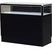 Jewellery Display Cabinet With Aluminum Frames Black 70 x 38 x 20 -  Inch---Unassembled