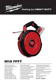 MILWAUKEE M18 FPFT ORIGINAL INSTRUCTIONS MANUAL Pdf Download | ManualsLib