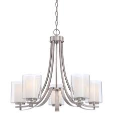 Minka Lavery Parsons Studio 5 Light Brushed Nickel Chandelier 4105 84 The Home Depot Brushed Nickel Chandelier 5 Light Chandelier Chandelier Lighting