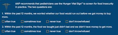 Image result for Hunger Vital Sign Screen