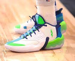 Mindfulness (luka dončić) a cool, tranquil palette of greens and violets characterizes the upper. What Pros Wear Luka Doncic S Jordan React Elevation Shoes What Pros Wear