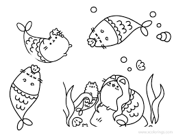 Free printable dinosuar in park coloring pages and download free dinosuar in park coloring pages along with coloring pages for other activities and coloring sheets. Mermaid Pusheen Coloring Pages Xcolorings Com