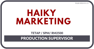 Taiko clay marketing sdn bhd. Jawatan Kosong Terkini Haiky Marketing Production Supervisor Kerja Kosong Kerajaan Swasta