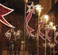Street Light Decoration Red Pole Motif Lights | YanDecor