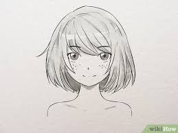 Anime hair with different hairstyles drawing examples. How To Draw Anime Or Manga Faces 15 Steps With Pictures