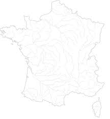Au recto, le tracé des principaux fleuves , reliefs et villes ; Cartes Muettes De La France A Imprimer Chroniques Cartographiques