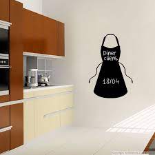 sticker ardoise tablier de cuisinier ardoise tablier ecriture a la craie