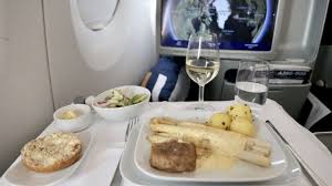 Menu In Business Class Of Lufthansa Business Class Business Class Flight Food