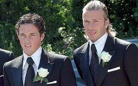 9 41 290 1,801 6,146 14,315. David Beckham S Friend Dave Gardner Is In The Soup With Davinia Taylor