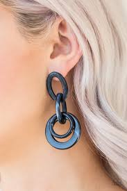 Black And White Acrylic Bracelet Paparazzi Paparazzi Havana Haute Spot Blue Marble Acrylic Faux Bakelite Earrings In 2020 Blue Earrings Acrylic Earrings Earrings