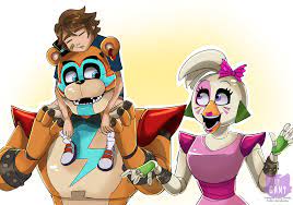 freddy fazbear, gregory, glamrock freddy, chica, and glamrock chica (five  nights at freddy's and 1 more) drawn by gamyservice | Danbooru
