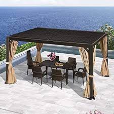 Amazon Com Purple Leaf Outdoor Louvered Pergola 10 13 Permanent Hardtop Gazebo For Patio Lawn Garden Deck Hot Tub Louvered Pergola Hardtop Gazebo Pergola
