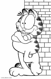The sleepy face of garfield. Printable Garfield Coloring Pages To Kids